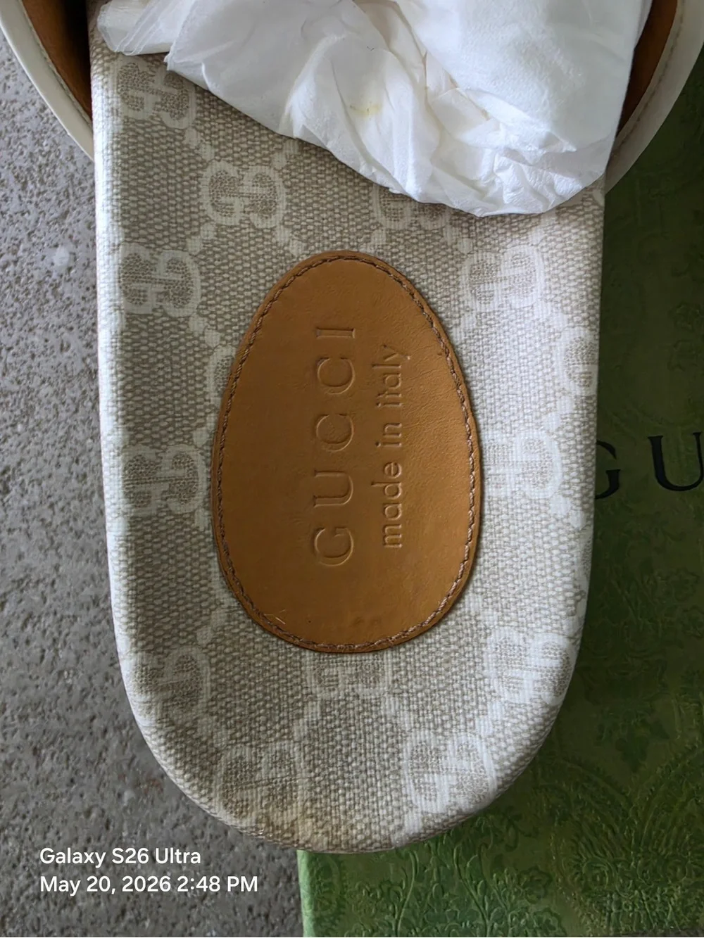 Gucci Monogram Slide Canvas